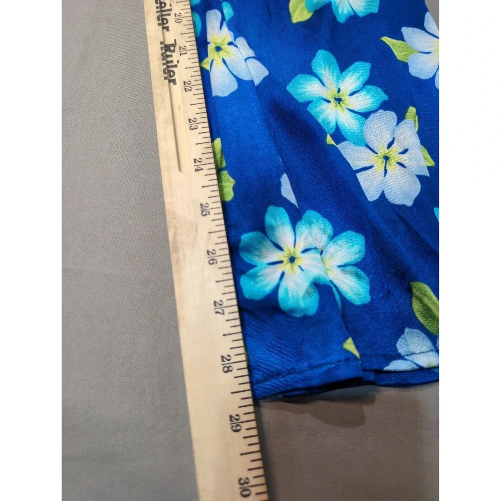 Cole of California Floral Print Lounge‎ Pants Blue Women's Size S